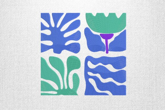 Abstract Nature Block Embroidery