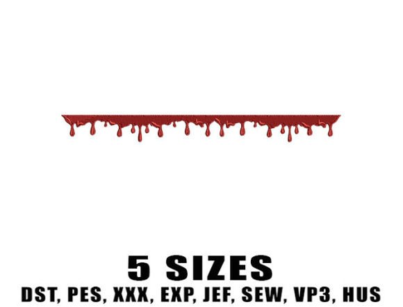 Blood Drips Embroidery Design
