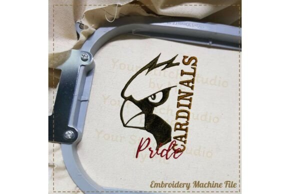 Cardinal Pride Embroidery Design- Mascot