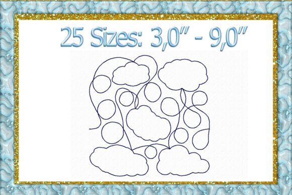 Cloud Quilting Machine Embroidery Design