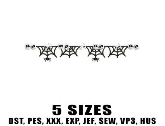 Creepy Skull Embroidery Designs