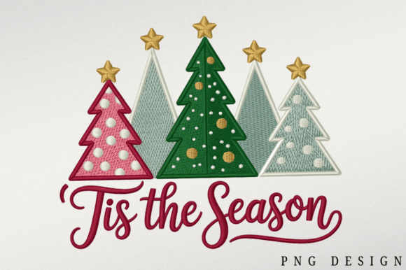 Embroidery Tis the Season PNG Design