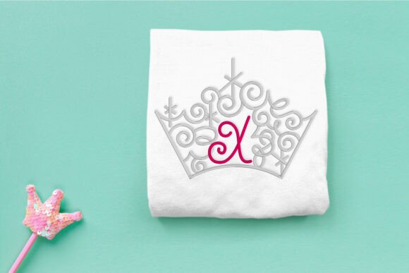 Magical Tiara with Letter X Embroidery