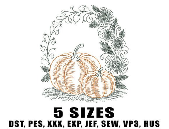 Rustic Pumpkin Embroidery Designs
