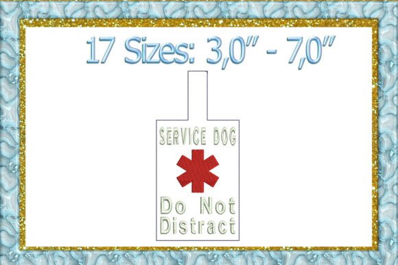 Service Dog Machine Embroidery Design