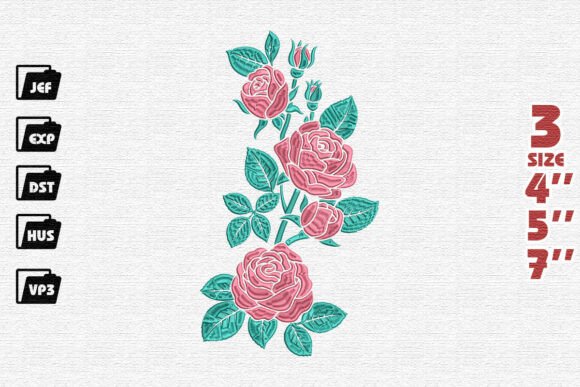 Shabby Chic Roses Embroidery