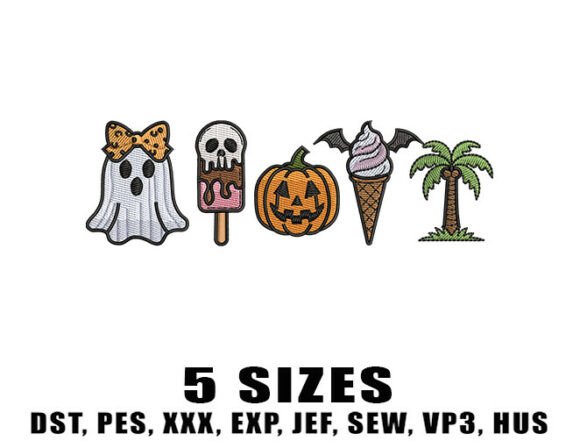 Spooky Summer Embroidery Design