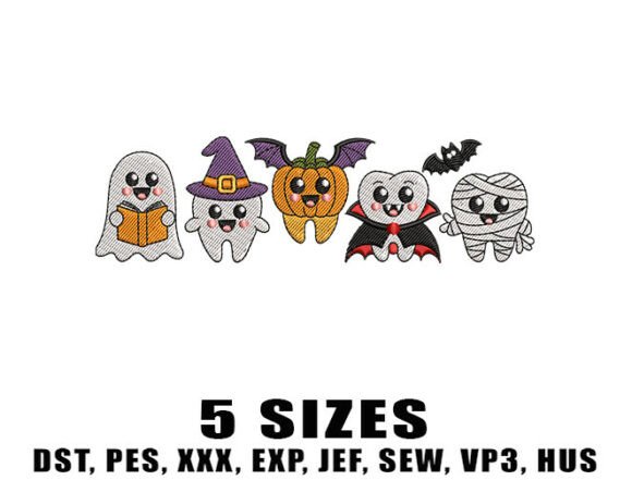 Trick or Teeth Embroidery Designs